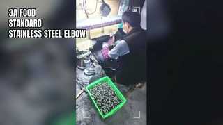 COTOVELO DE AÇO INOXIDÁVEL 3A PADRÃO ALIMENTAR