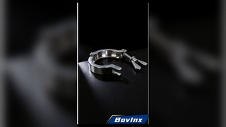 Braçadeira higiênica de aço inoxidável 04/316L com ranhura interna polida ultralisa e Quick I sem ferramentas