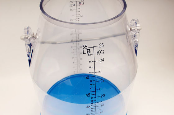 Bom preço. Máquina de ordenha de aço inoxidável para laticínios de policarbonato Balde 55LB com balança on-line