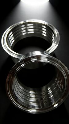 Conector de União Higiênica Rosqueada em Aço Inoxidável com Material de Grau Alimentício 304/316L, Acabamento de Superfície Ra ≤ 0.8μm e Conformidade com DIN 11851